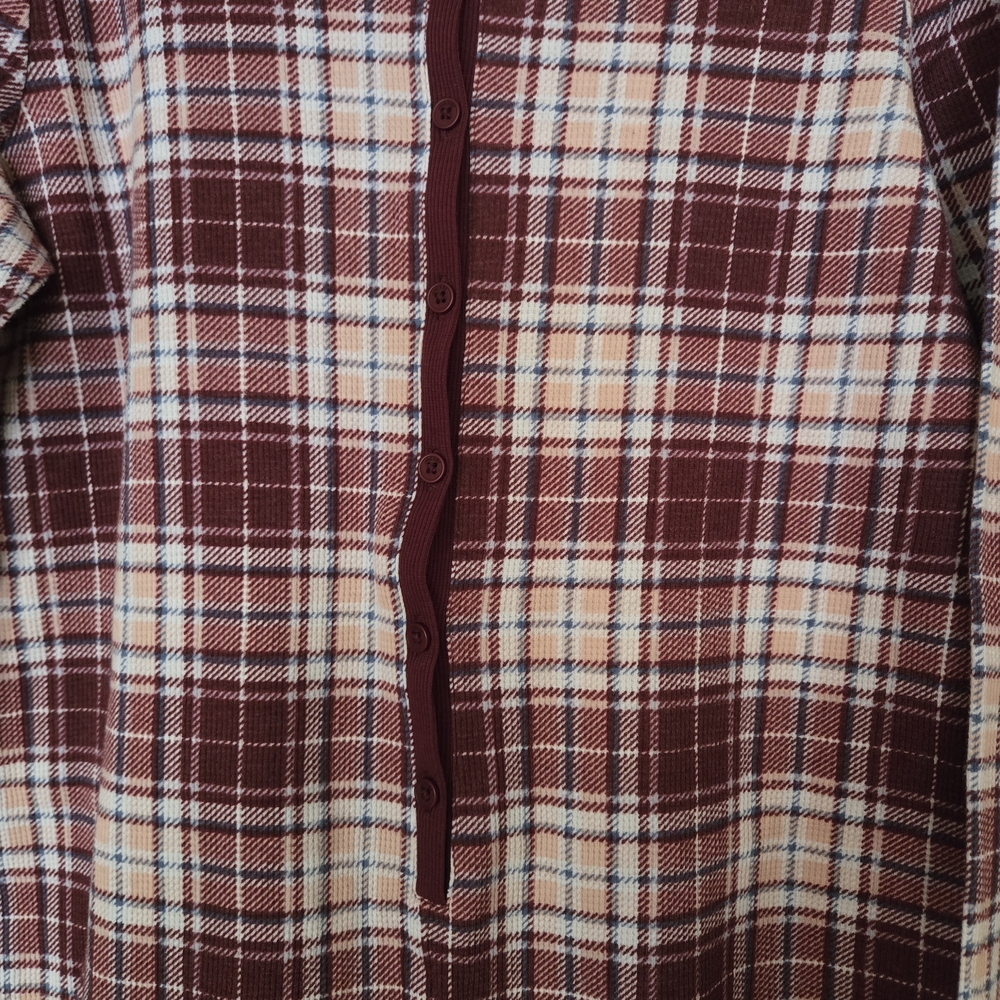 JOCKEY Womens Waffle Plaid Union Whimsy Pajamas Size L - Picture 8 of 14